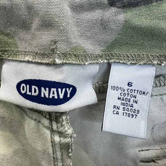 Old Navy Camo Jeans Green Womens Size 6 Green Flare Leg Low Rise Studded Denim - Picture 2 of 10